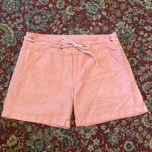 Women's Peach Pink linen and cotton Summer Shorts